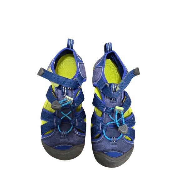 KEEN Kids Sea camp II CNX Waterproof Sport Sandals Navy Blue & Yellow Size 2 - Picture 1 of 9